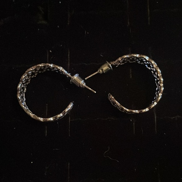 Silver small hoops non tarnish - Picture 2 of 3